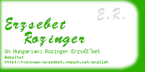 erzsebet rozinger business card